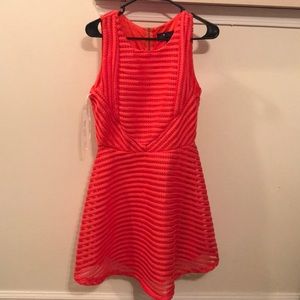 Large Spring blood orange  dress